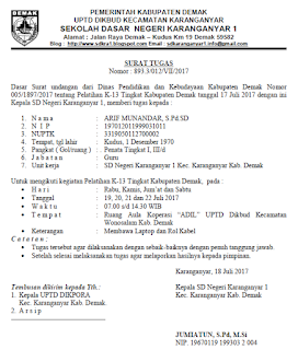 Detail Contoh Surat Tugas Guru Doc Nomer 48