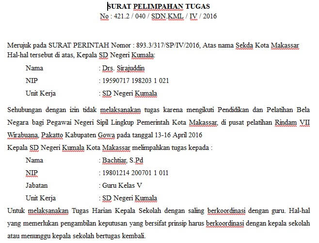 Detail Contoh Surat Tugas Guru Doc Nomer 51