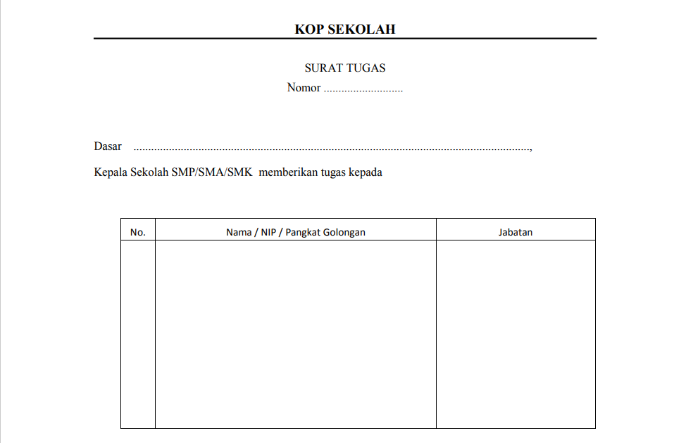 Detail Contoh Surat Tugas Kepala Sekolah Nomer 38