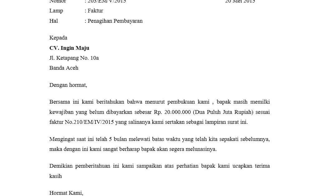 Detail Contoh Surat Tugas Penagihan Nomer 41