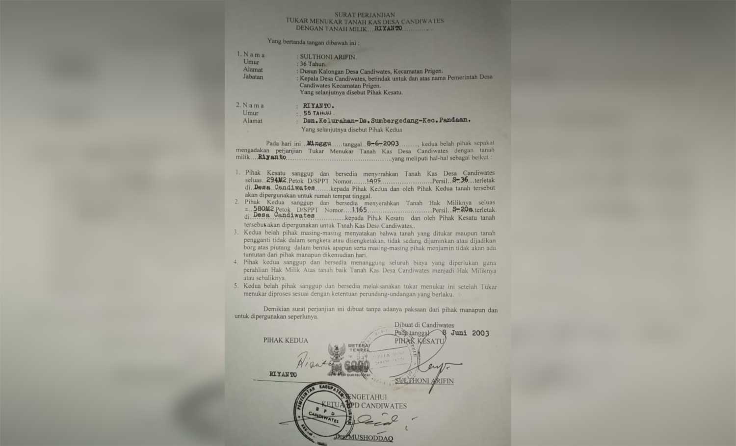 Detail Contoh Surat Tukar Guling Tanah Nomer 15