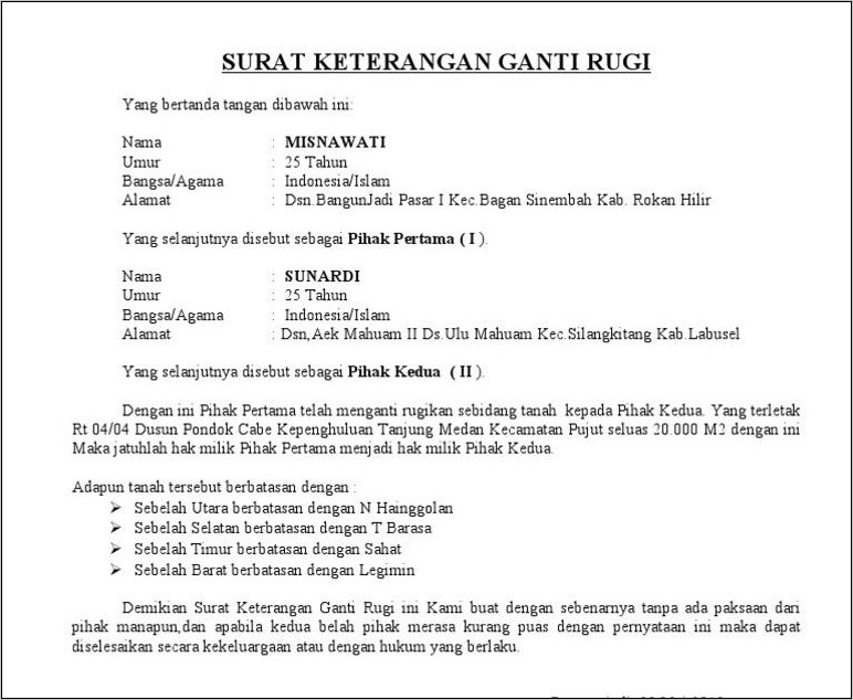 Detail Contoh Surat Tuntutan Ganti Rugi Nomer 18