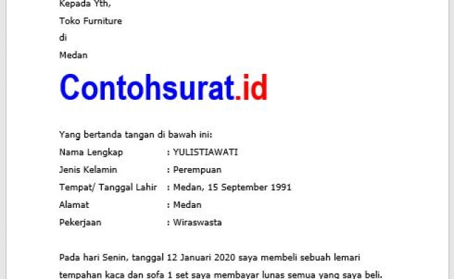 Detail Contoh Surat Tuntutan Ganti Rugi Barang Nomer 9