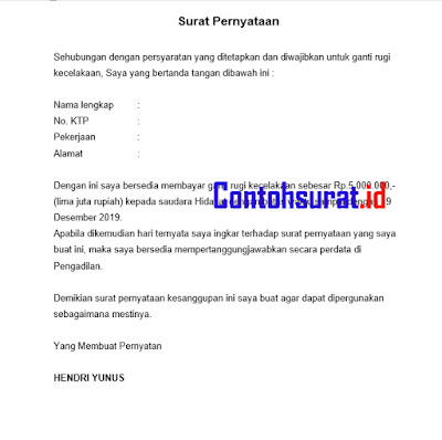 Detail Contoh Surat Tuntutan Ganti Rugi Kecelakaan Nomer 10