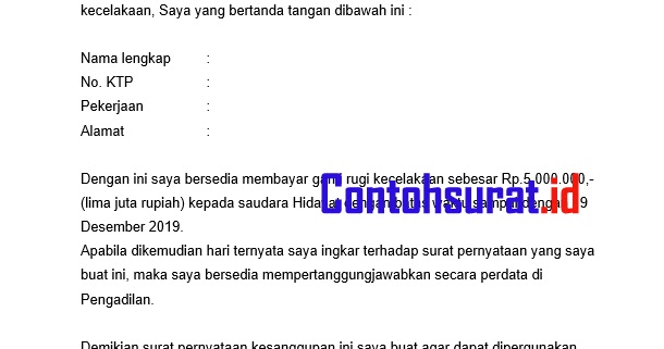 Detail Contoh Surat Tuntutan Ganti Rugi Kecelakaan Nomer 26