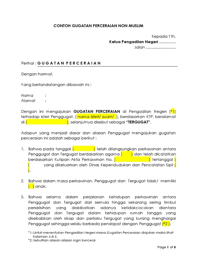Detail Contoh Surat Tuntutan Hak Istri Nomer 25