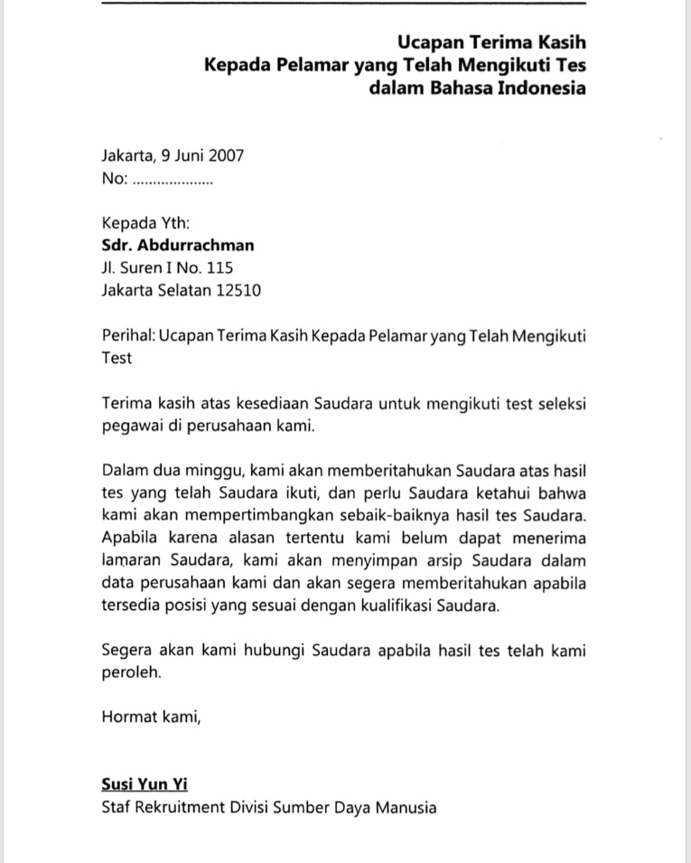 Detail Contoh Surat Ucapan Terimakasih Nomer 23