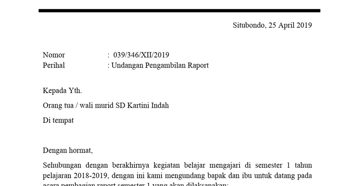 Detail Contoh Surat Undanga Nomer 44