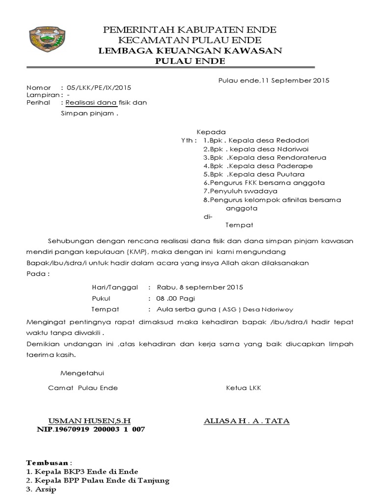 Detail Contoh Surat Undanga Nomer 49