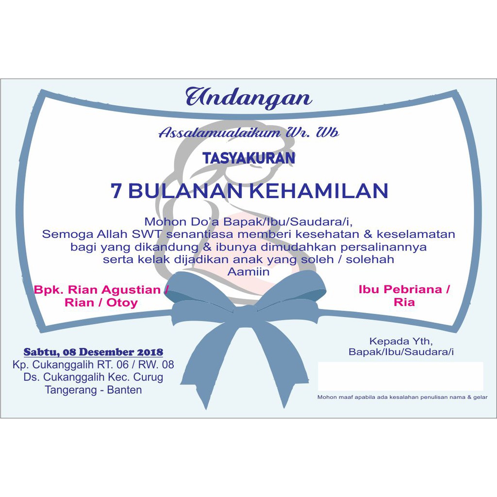 Detail Contoh Surat Undangan 7 Bulanan Kehamilan Nomer 27