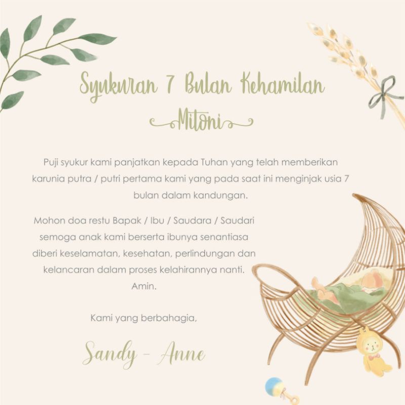 Detail Contoh Surat Undangan 7 Bulanan Kehamilan Nomer 44