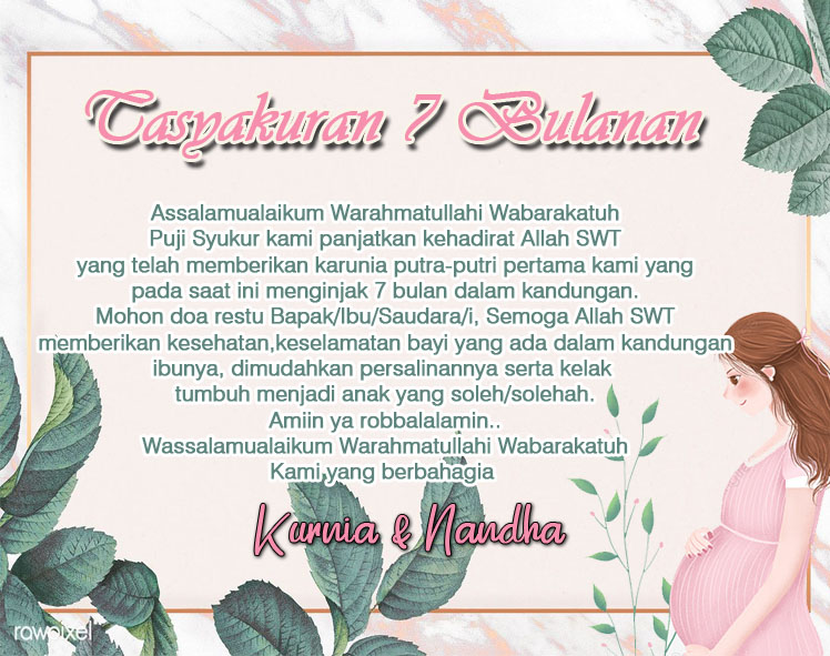 Detail Contoh Surat Undangan 7 Bulanan Kehamilan Nomer 51