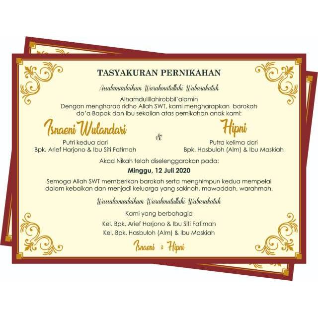 Detail Contoh Surat Undangan Akad Nikah Nomer 41