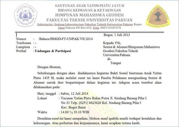 Detail Contoh Surat Undangan Anak Yatim Nomer 12