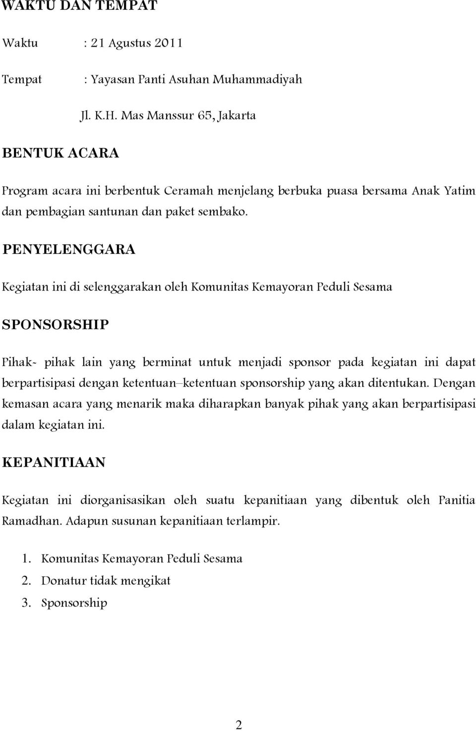 Detail Contoh Surat Undangan Buka Puasa Bersama Dan Santunan Anak Yatim Nomer 30