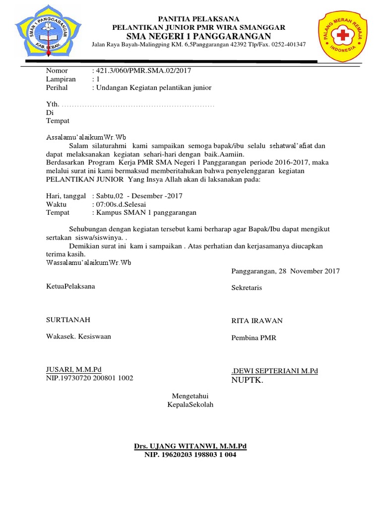 Contoh Surat Undangan Dari Sekolah - 55+ Koleksi Gambar