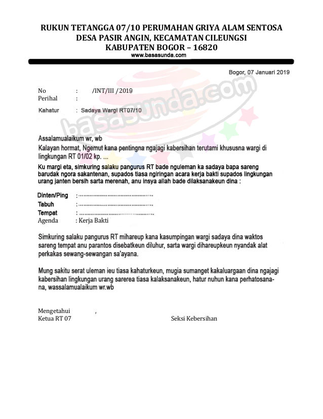 Detail Contoh Surat Undangan Gotong Royong Nomer 20