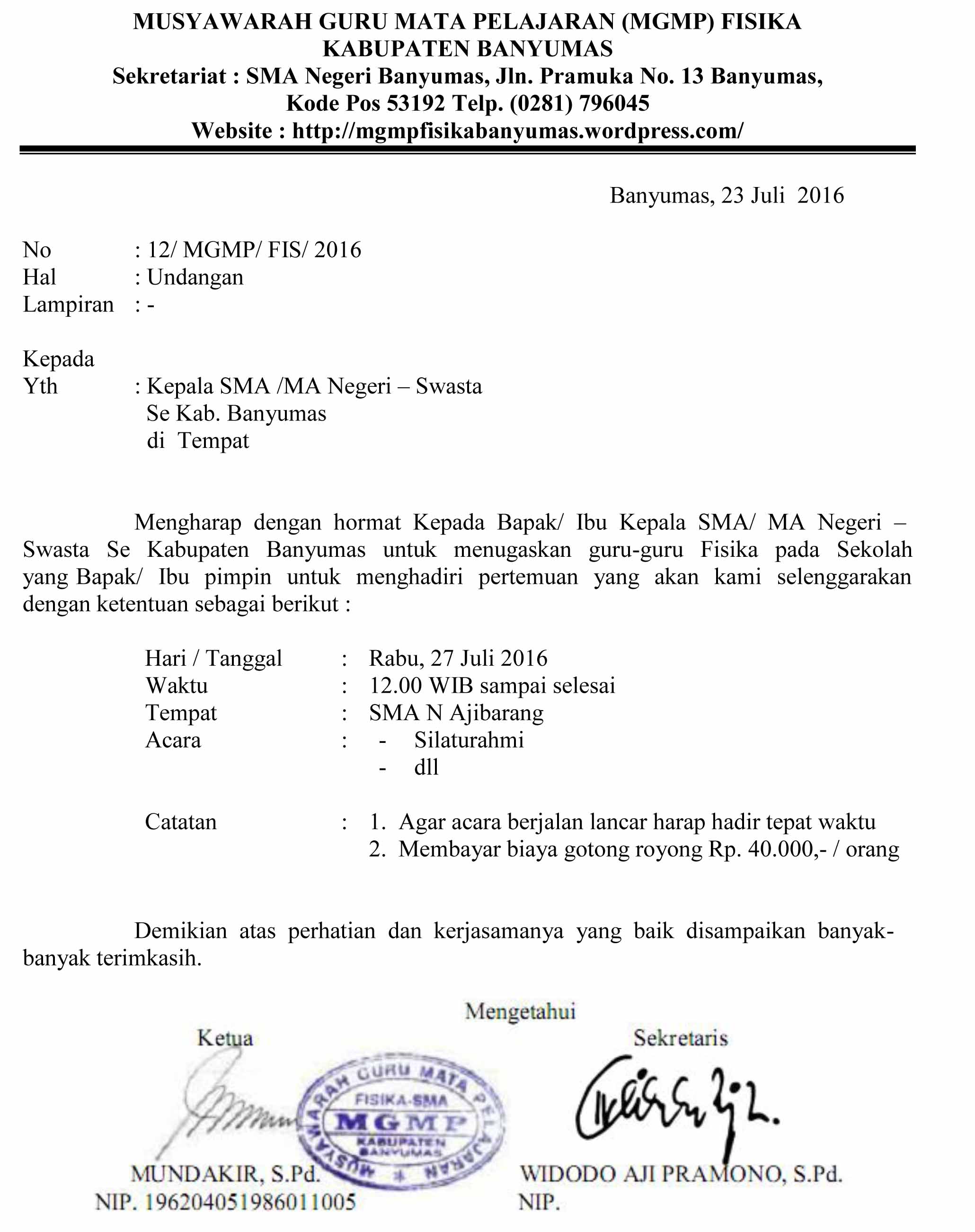 Detail Contoh Surat Undangan Gotong Royong Nomer 56