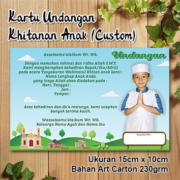 Contoh Surat Undangan Khitanan Anak - 55+ Koleksi Gambar