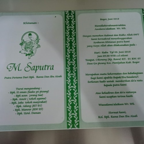 Detail Contoh Surat Undangan Khitanan Anak Koleksi Nomer 37