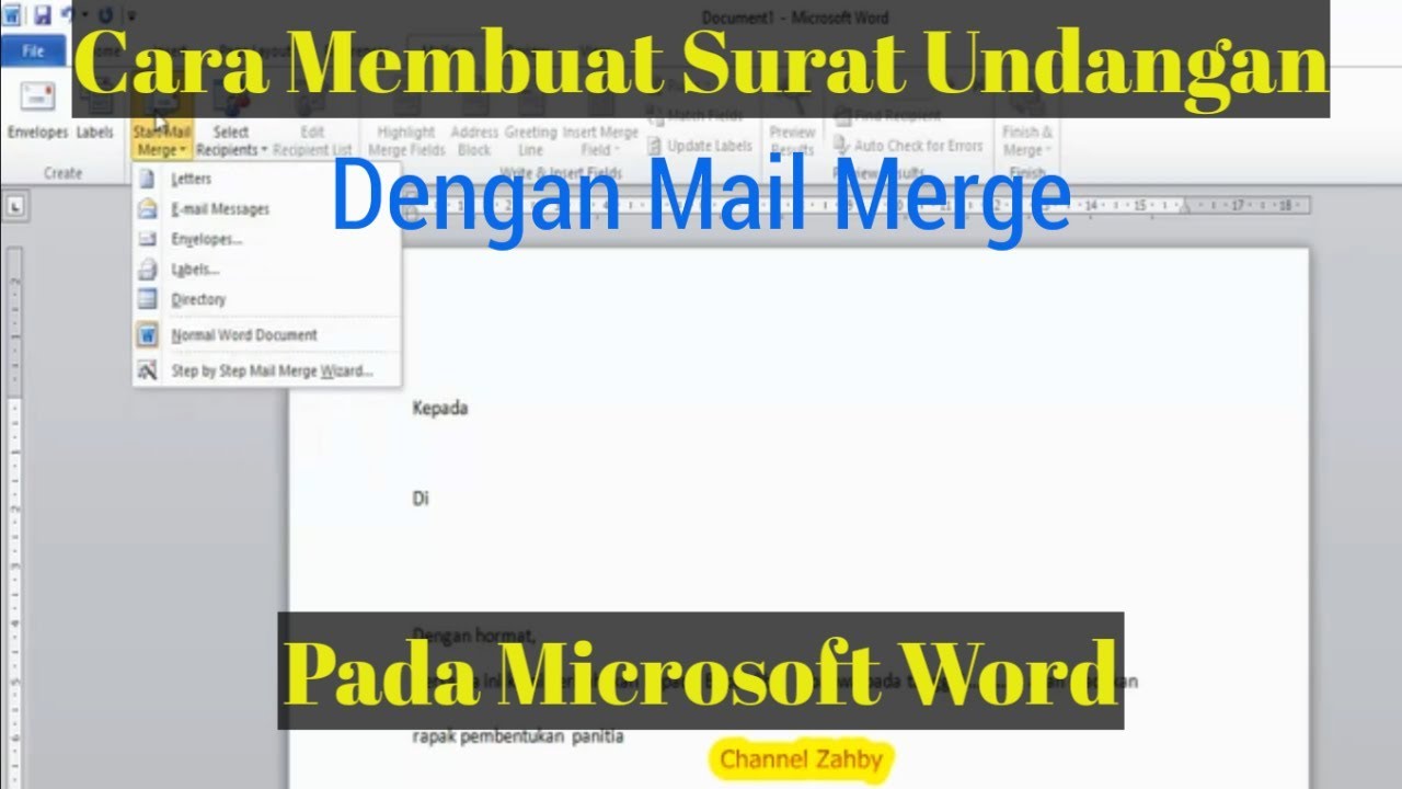 Detail Contoh Surat Undangan Mail Merge Nomer 24