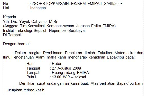 Detail Contoh Surat Undangan Mail Merge Nomer 3