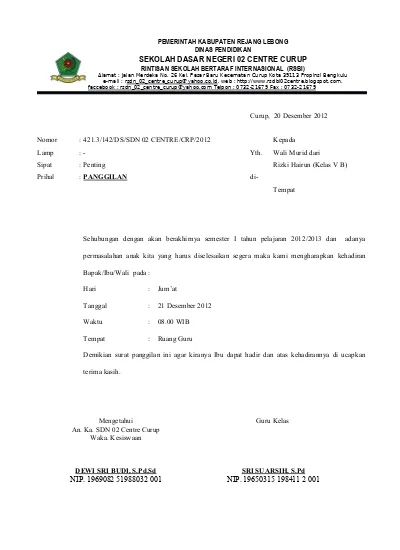 Detail Contoh Surat Undangan Orang Tua Siswa Doc Koleksi Nomer 41