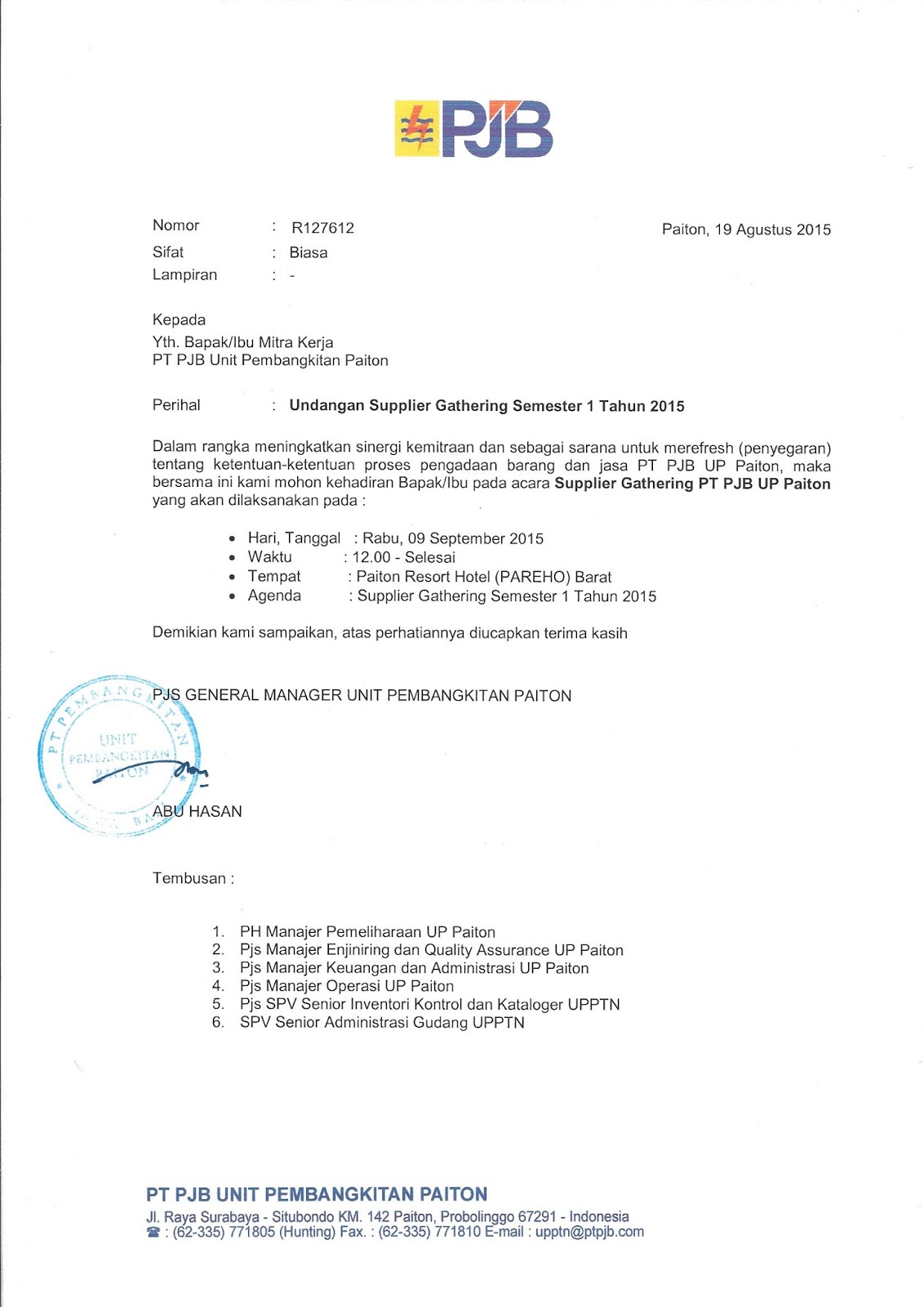 Detail Contoh Surat Undangan Outing Koleksi Nomer 14