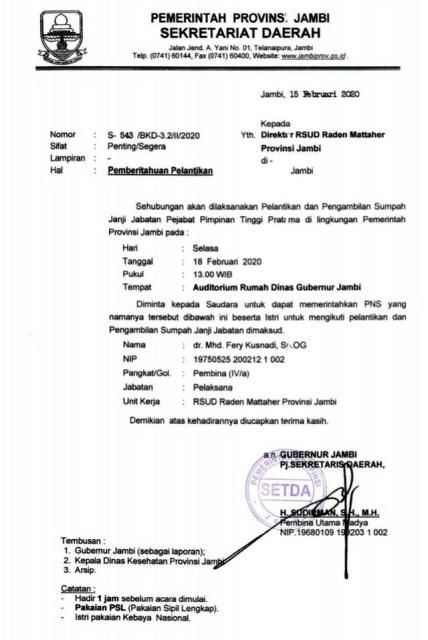 Detail Contoh Surat Undangan Pelantikan Nomer 24