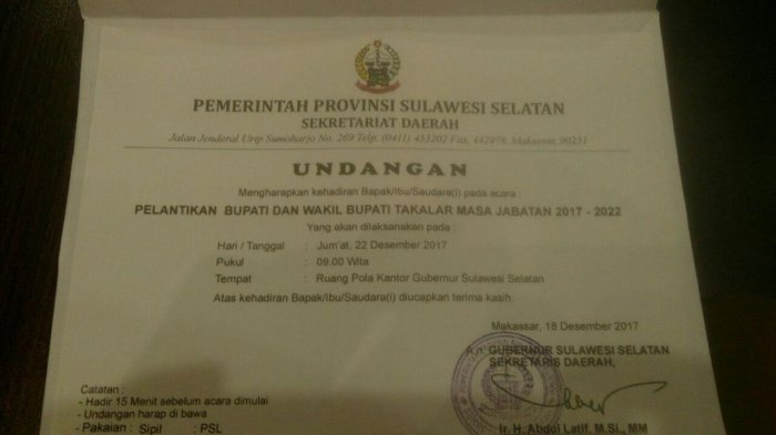 Detail Contoh Surat Undangan Pelantikan Nomer 34