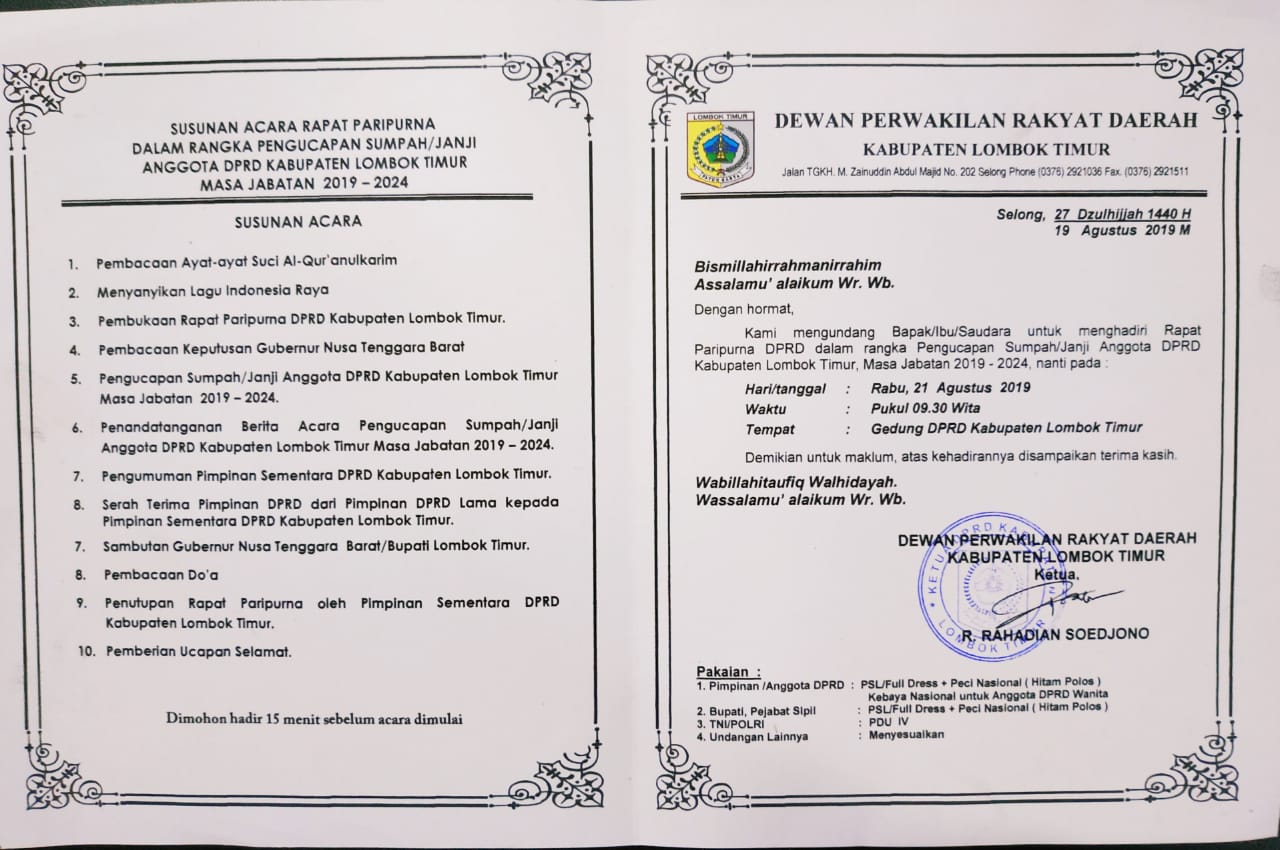 Detail Contoh Surat Undangan Pelantikan Nomer 39