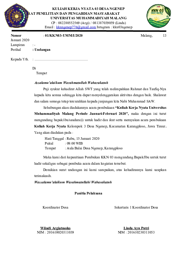 Contoh Surat Undangan Pembukaan Acara - 53+ Koleksi Gambar