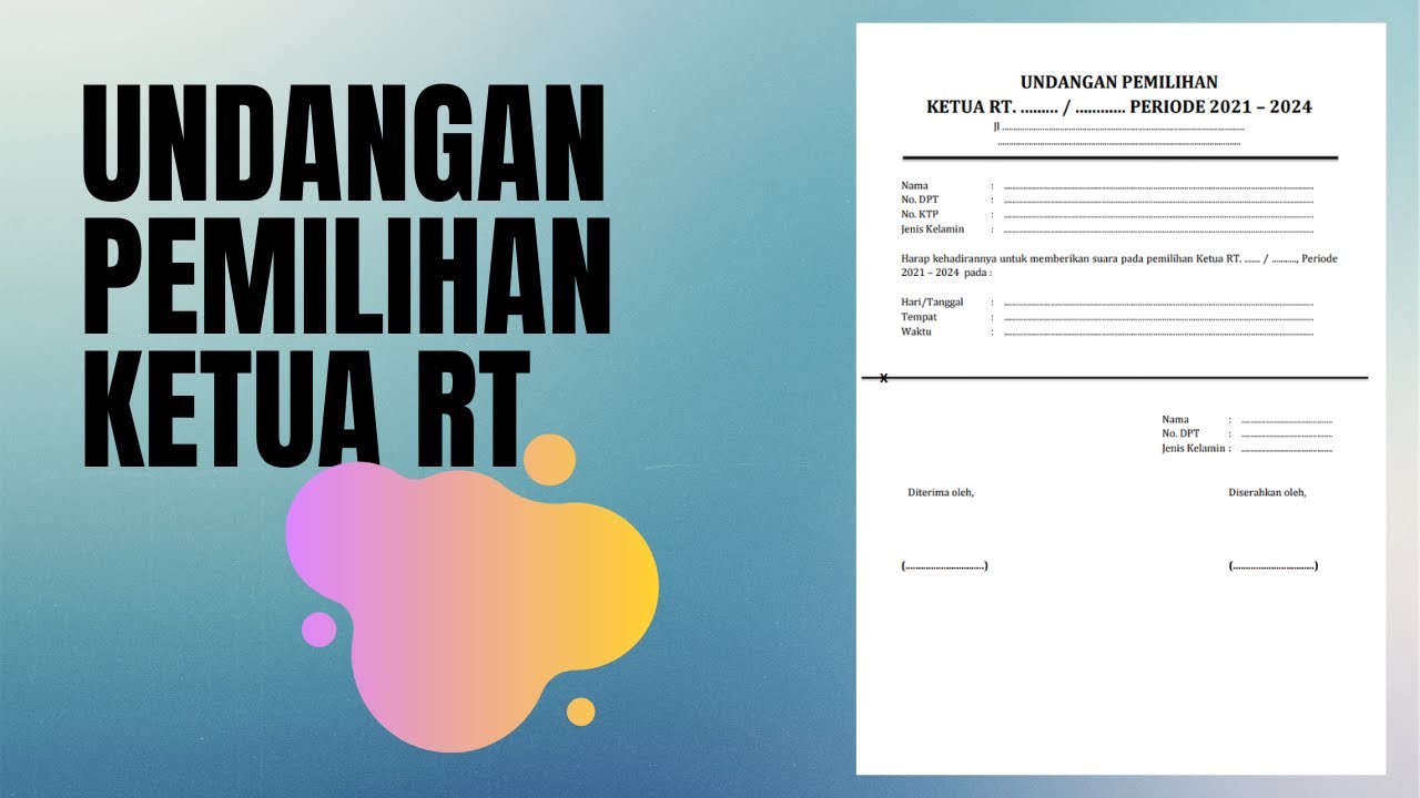 Detail Contoh Surat Undangan Pemilihan Ketua Rt Nomer 28