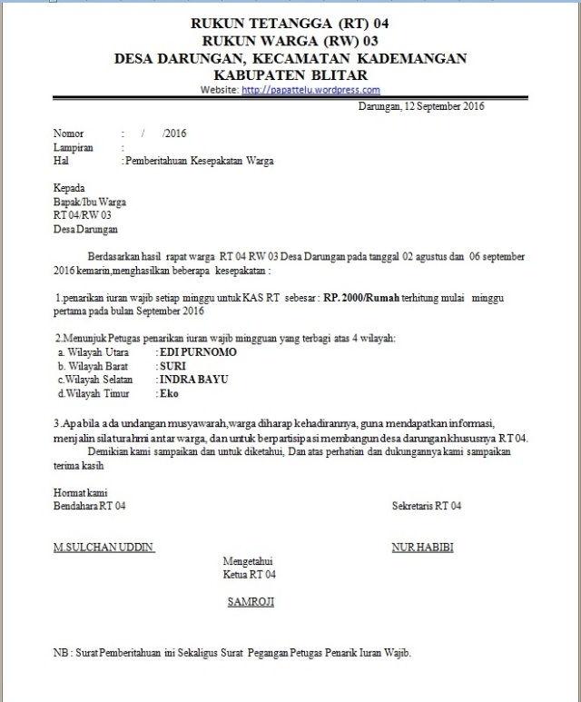 Detail Contoh Surat Undangan Pemilihan Ketua Rt Koleksi Nomer 49