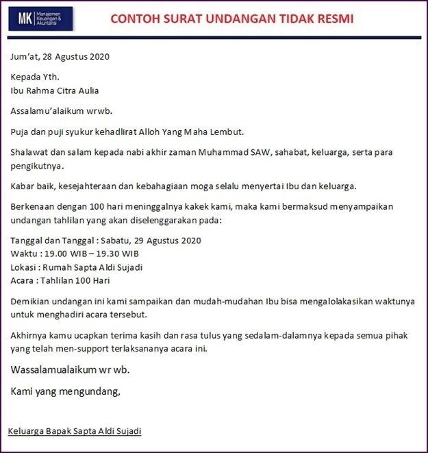 Detail Contoh Surat Undangan Pengajian Nomer 46