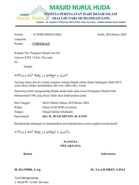 Detail Contoh Surat Undangan Pengajian Doc Koleksi Nomer 34