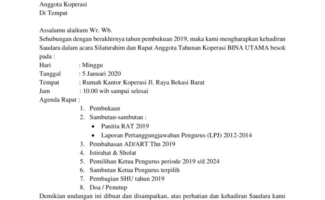 Detail Contoh Surat Undangan Peresmian Kantor Baru Nomer 58