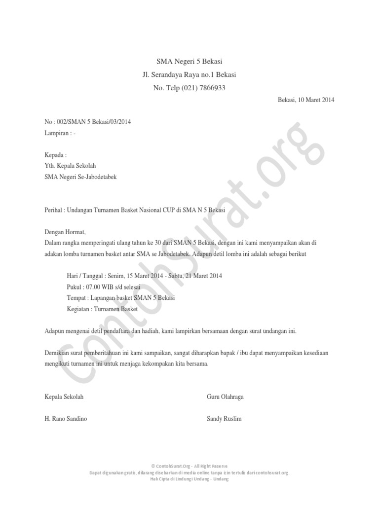 Detail Contoh Surat Undangan Perlombaan Nomer 22