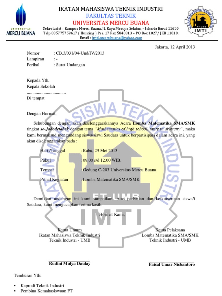 Detail Contoh Surat Undangan Perlombaan Nomer 24