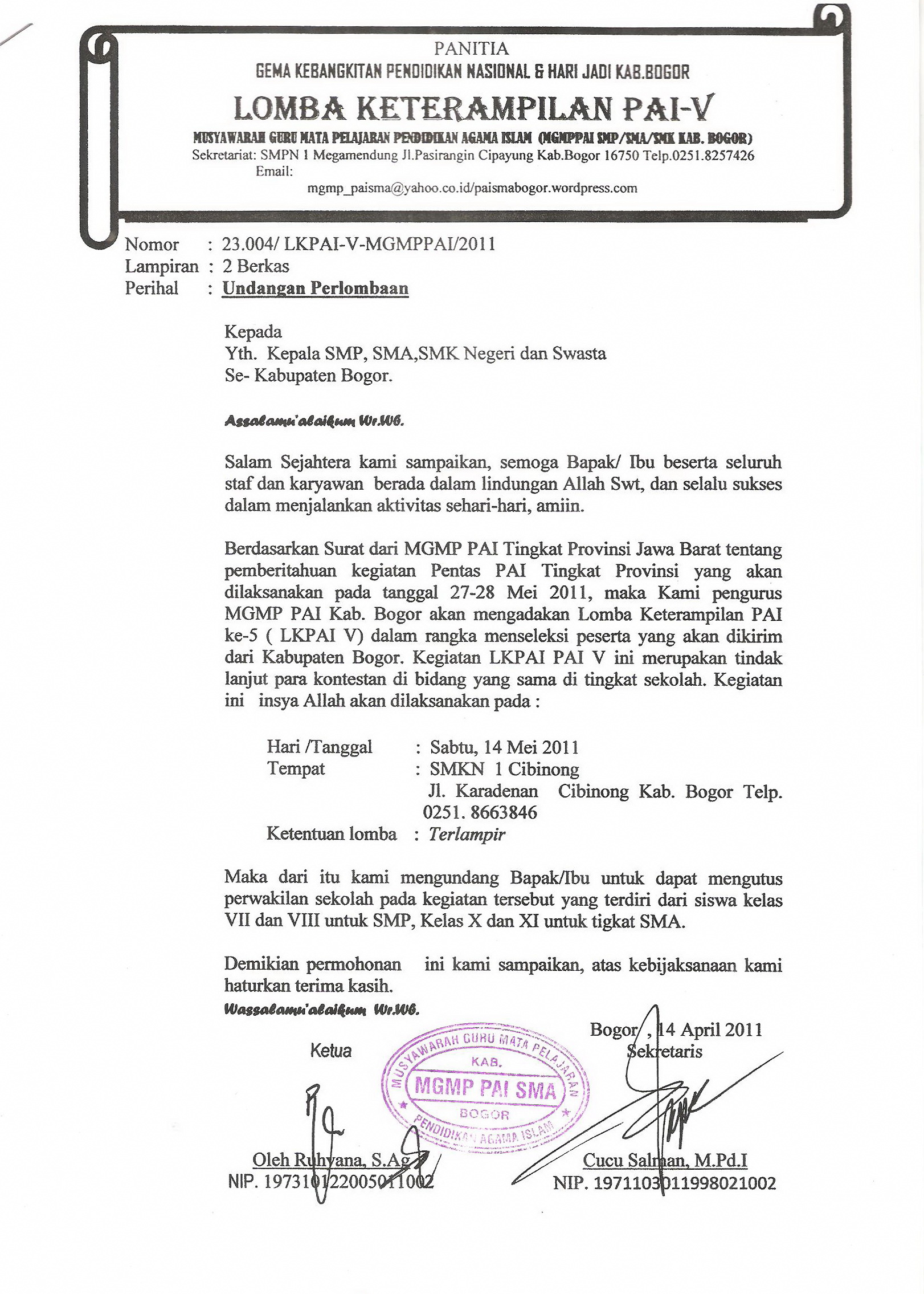 Detail Contoh Surat Undangan Perlombaan Nomer 26