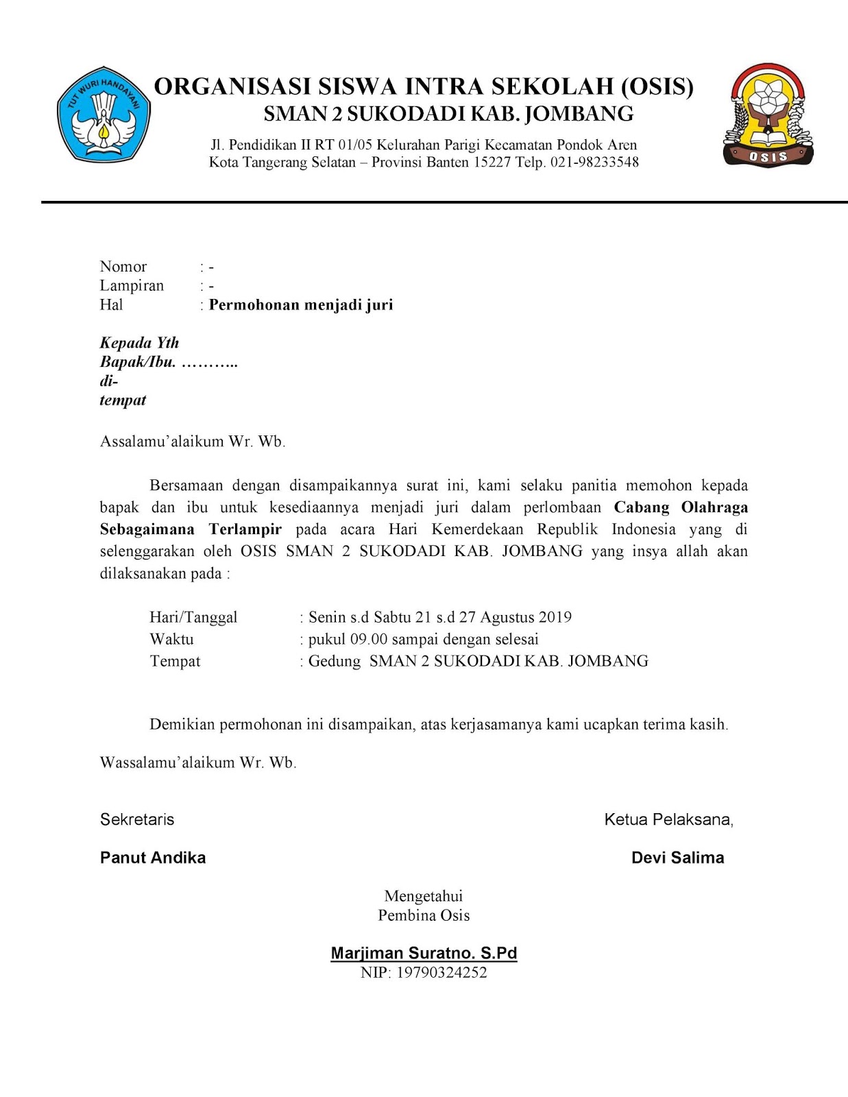 Detail Contoh Surat Undangan Perlombaan Nomer 6