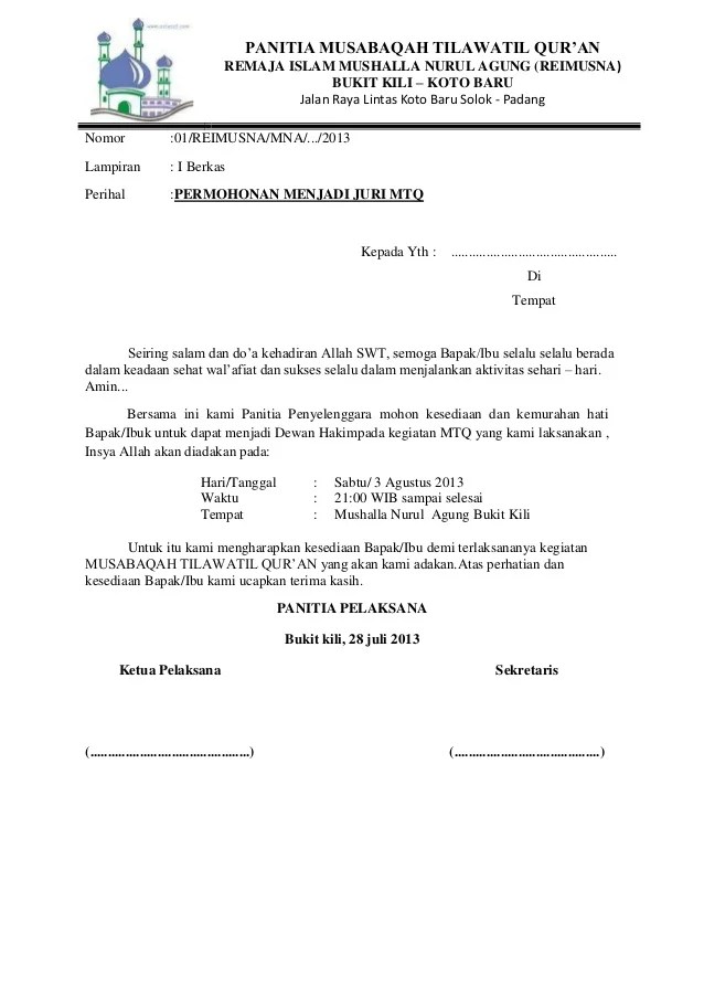 Detail Contoh Surat Undangan Perlombaan Nomer 51