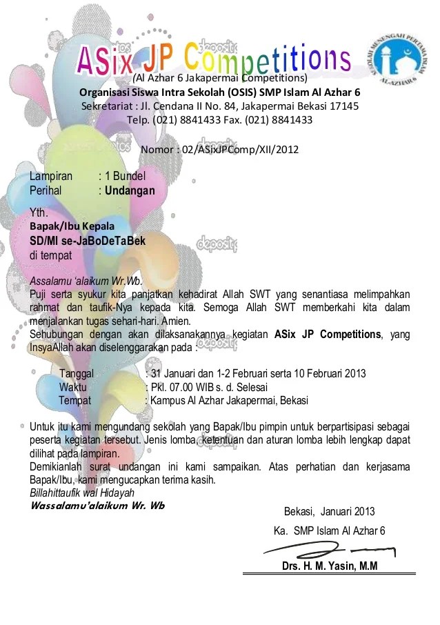 Detail Contoh Surat Undangan Perlombaan Nomer 8