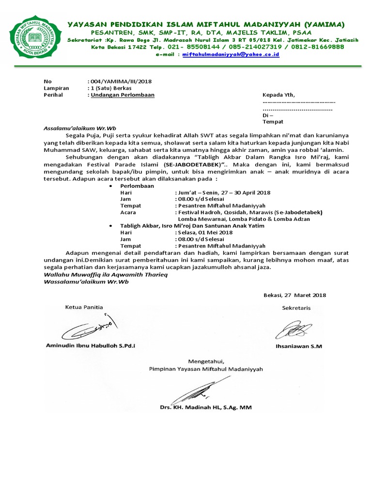 Detail Contoh Surat Undangan Perlombaan Nomer 10