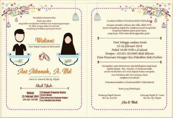Detail Contoh Surat Undangan Pernikahan Islami Nomer 21