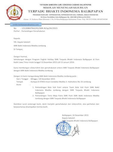 Detail Contoh Surat Undangan Pertandingan Persahabatan Sepak Bola Nomer 33