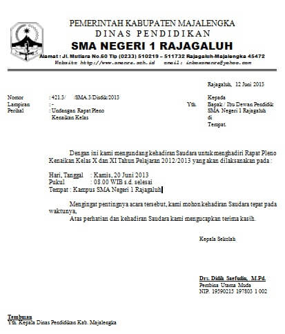 Detail Contoh Surat Undangan Rapat Kantor Nomer 17