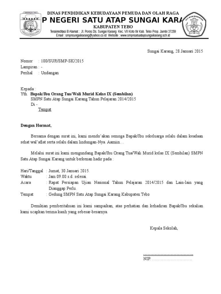 Detail Contoh Surat Undangan Rapat Kantor Nomer 22