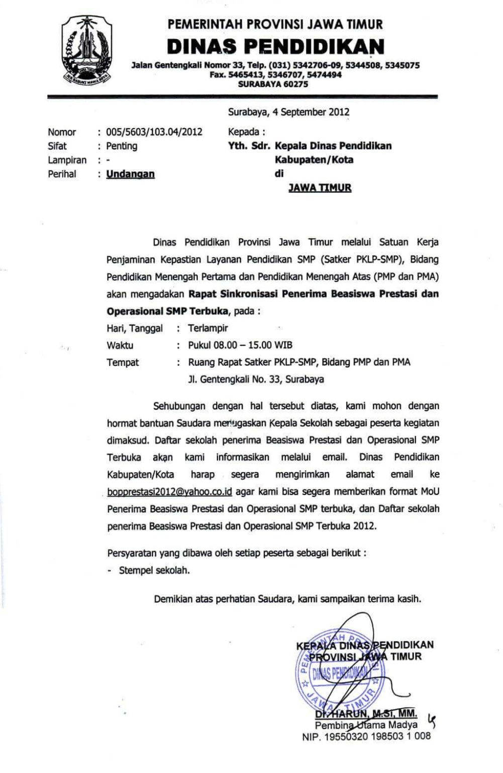Detail Contoh Surat Undangan Rapat Kantor Nomer 47