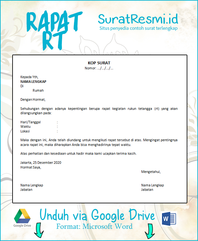 Detail Contoh Surat Undangan Rapat Kantor Nomer 48